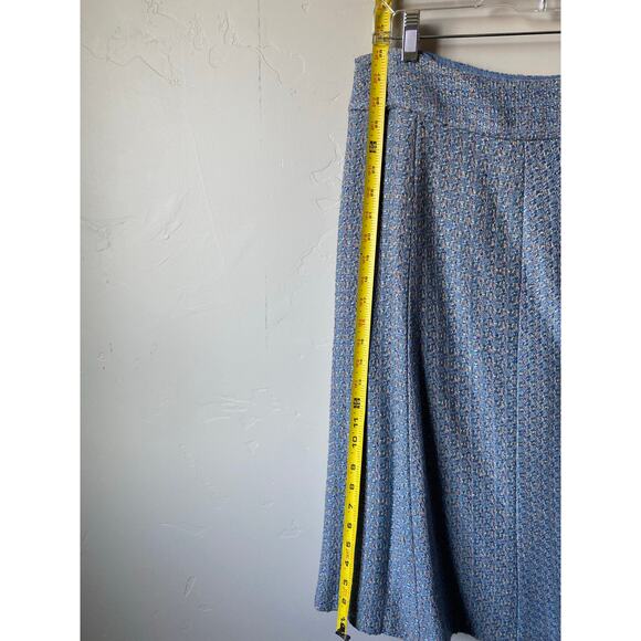 NWT Pendleton Blue Tweed Silk Blend Midi Skirt- Size 12 - Picture 9 of 14